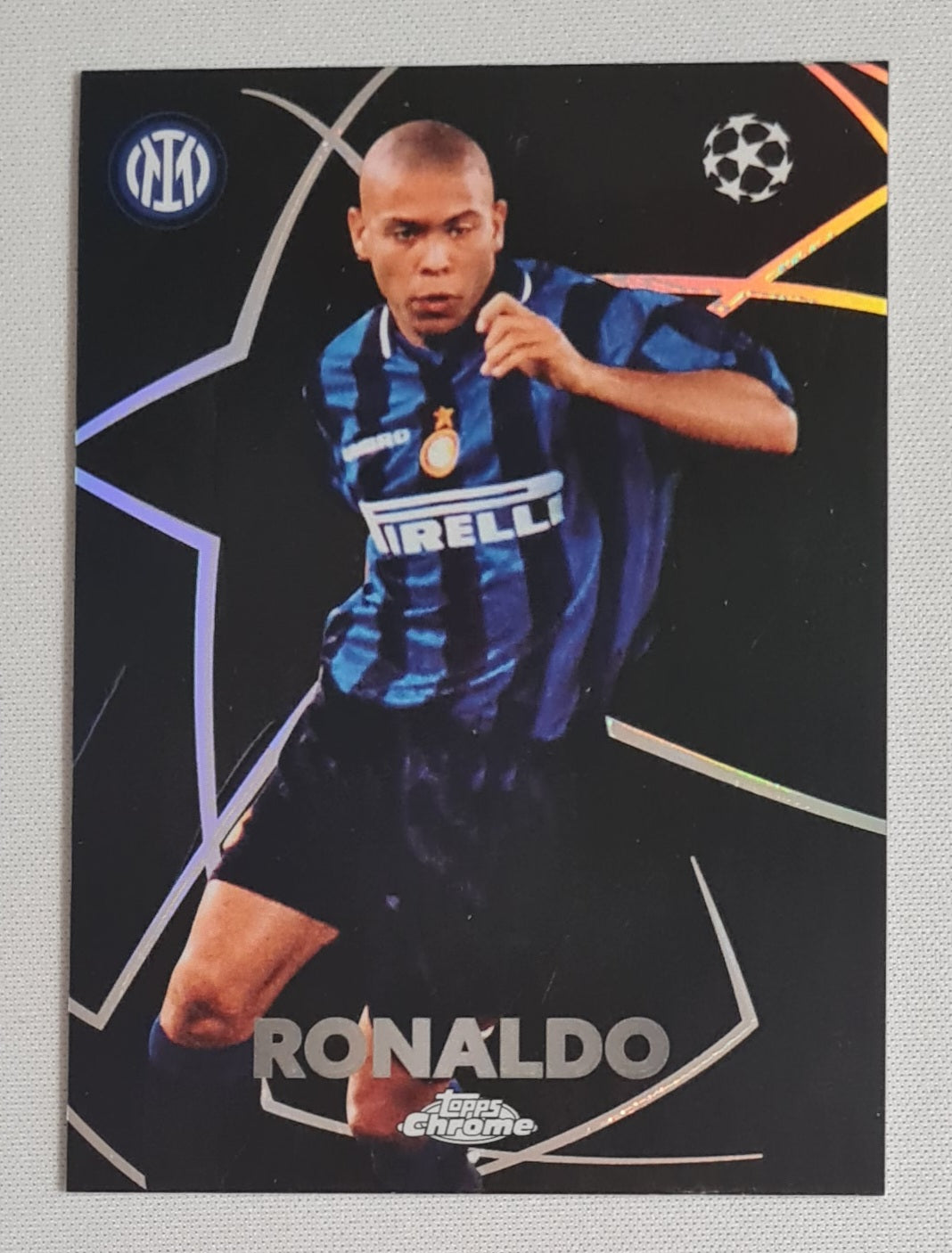 Ronaldo - 2024 Topps Chrome FC Internazionale Milano (CL) #BE-2 UEFA Shadow Etch Refractor SSP
