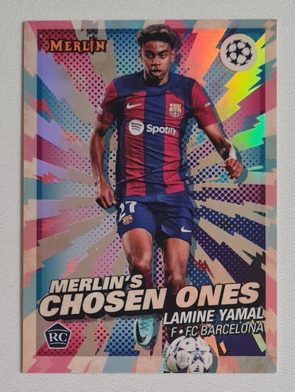 Lamine Yamal - 2024 Topps Merlin's Chosen Ones FC Barcelona (RC) #MC-1 Refractor