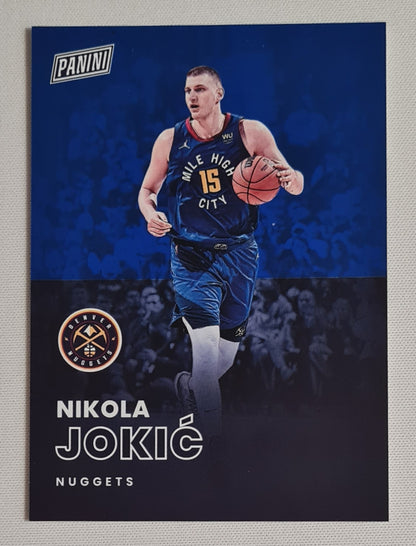 Nikola Jokic - 2022 Panini The National NBA Basketball Denver Nuggets #24 Blue Foil /50
