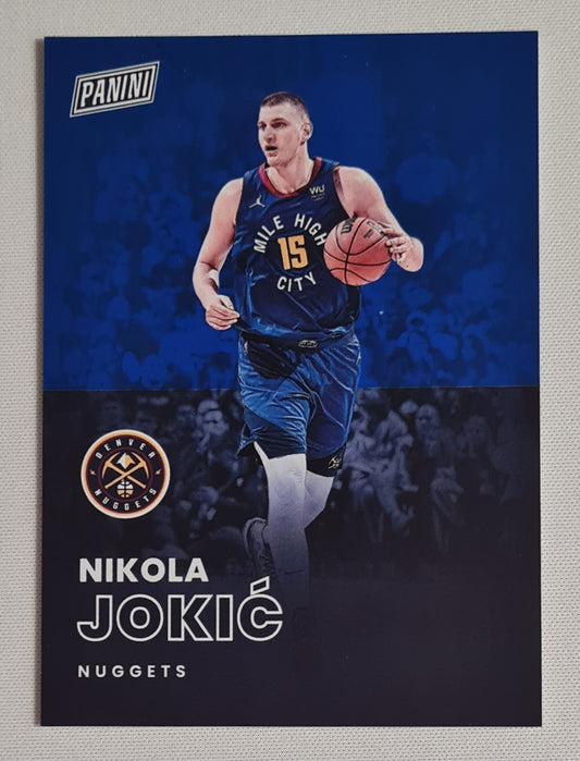 Nikola Jokic - 2022 Panini The National NBA Basketball Denver Nuggets #24 Blue Foil /50