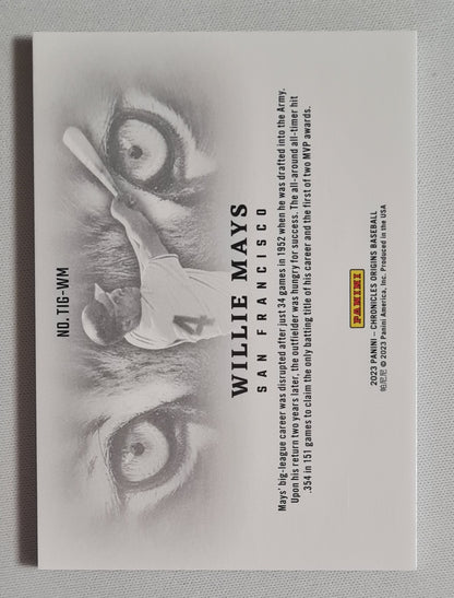 Willie Mays - 2023 Panini Chronicles Origins Baseball MLB San Francisco Giants #TIG-WM Tiger Eyes SSP CASE HIT