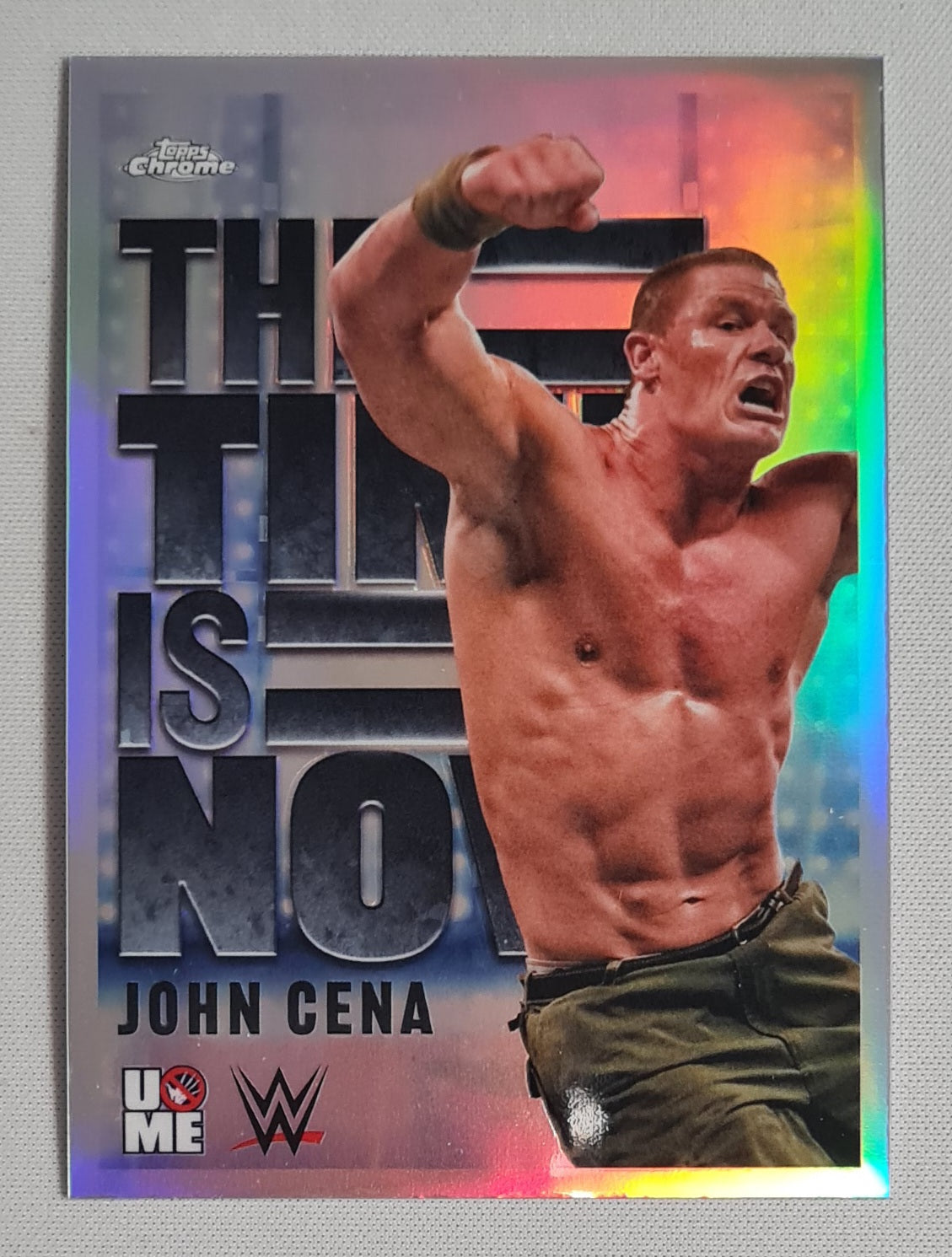 John Cena - 2025 Topps Chrome The Time is Now WWE Wrestling #TIN-9 Refractor
