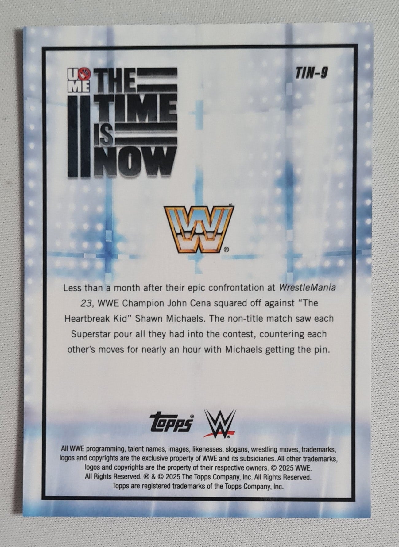 John Cena - 2025 Topps Chrome The Time is Now WWE Wrestling #TIN-9 Refractor