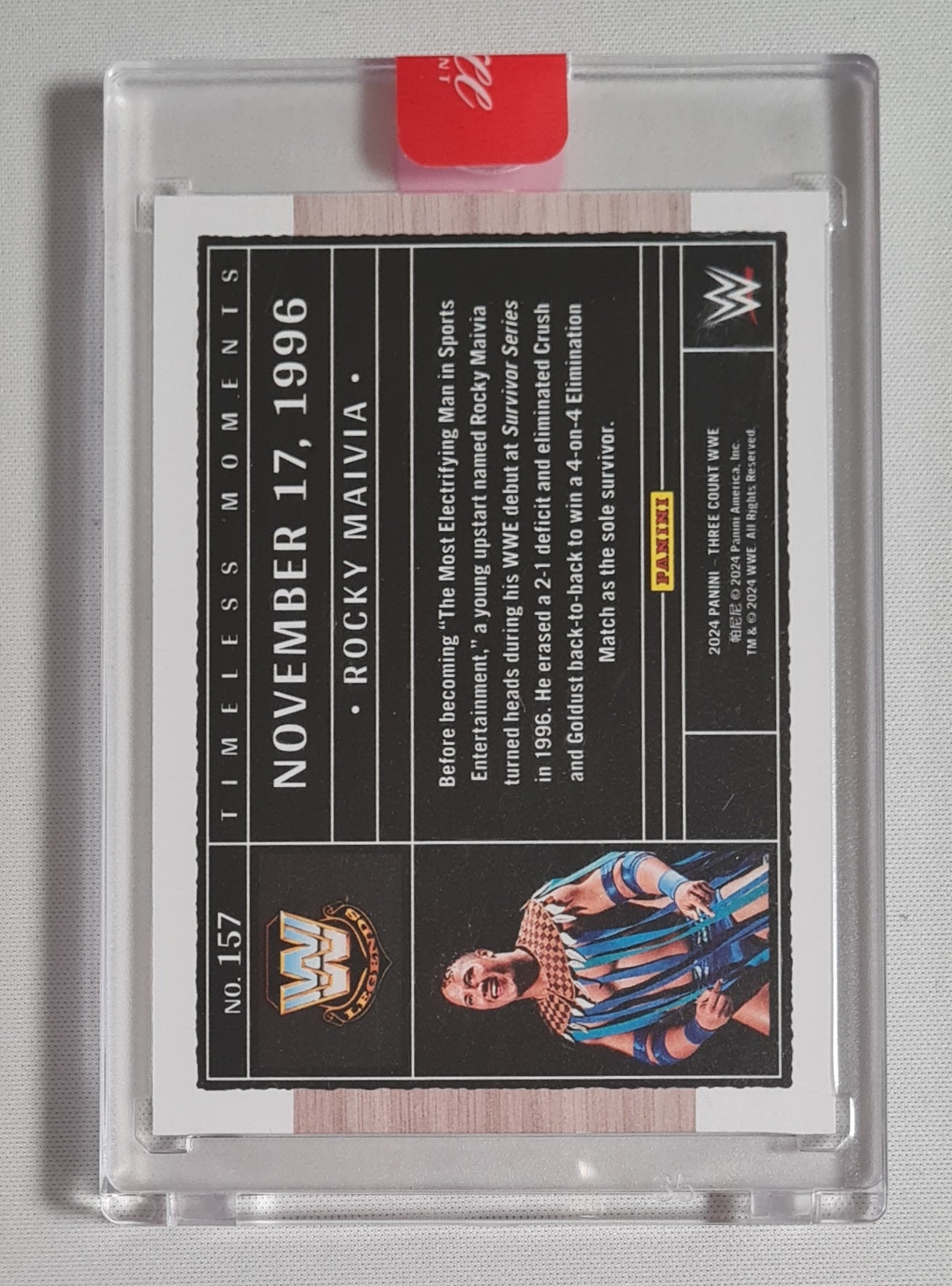 Rocky Maivia - 2024 Panini Three Count WWE Wrestling Timeless Memories #157 /40
