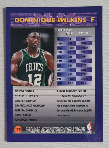 Dominique Wilkins - 1995 Topps Finest  NBA Basketball Boston Celtics #175