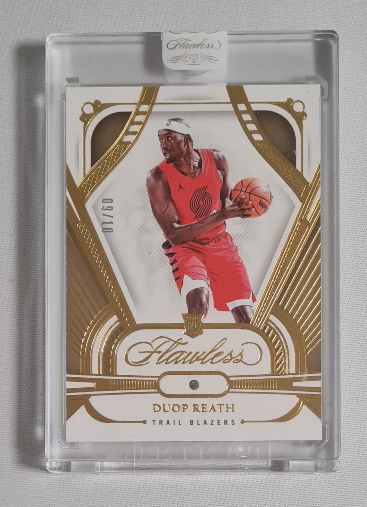 Duop Reath - 2023/24 Panini Flawless Basketball NBA Portland Trailblazers #66 /10 + Flawless Diamond
