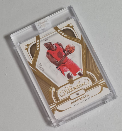 Duop Reath - 2023/24 Panini Flawless Basketball NBA Portland Trailblazers #66 /10 + Flawless Diamond