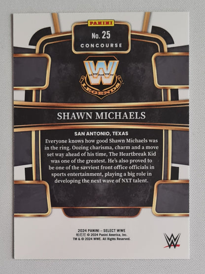 Shawn Michaels - 2024 Panini Select WWE Wrestling Legends #25 Red/White/Blue Concourse