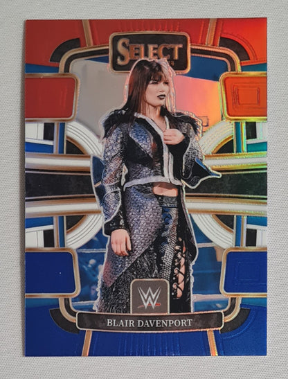 Blair Davenport - 2024 Panini Select Prizm WWE Wrestling Smack Down #4 Red/White/Blue Concourse