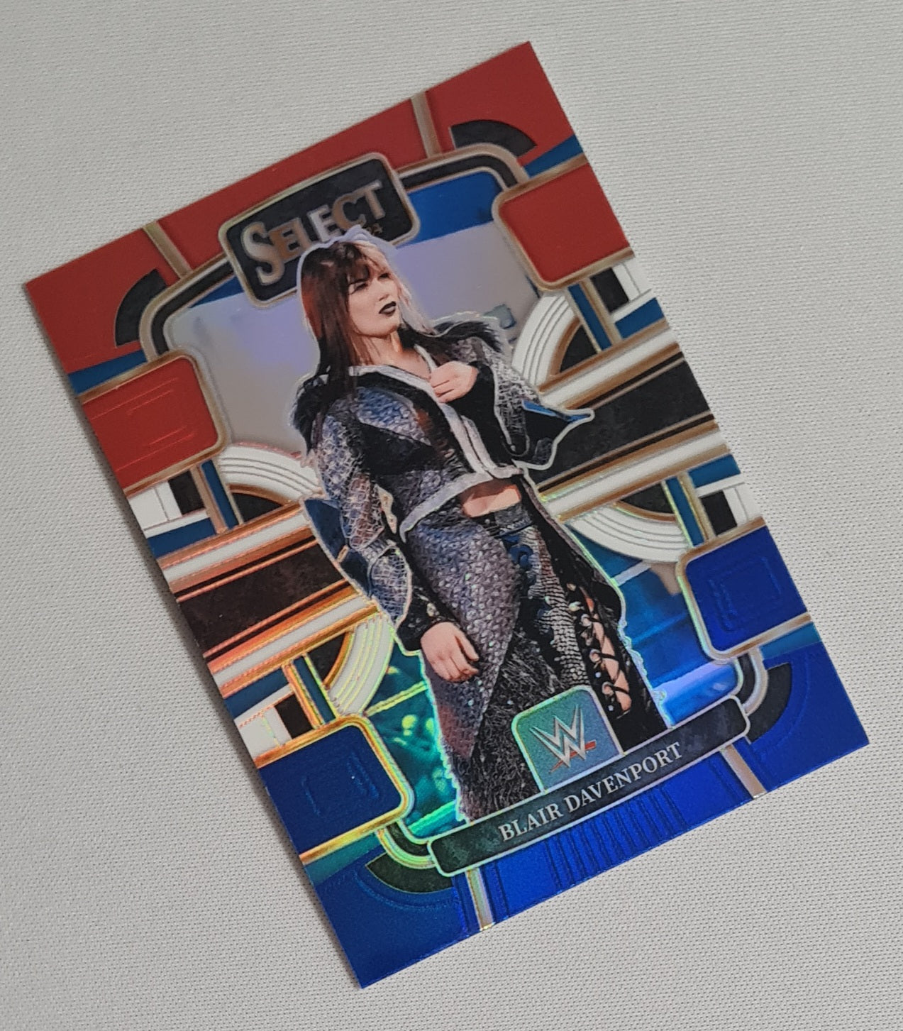 Blair Davenport - 2024 Panini Select Prizm WWE Wrestling Smack Down #4 Red/White/Blue Concourse