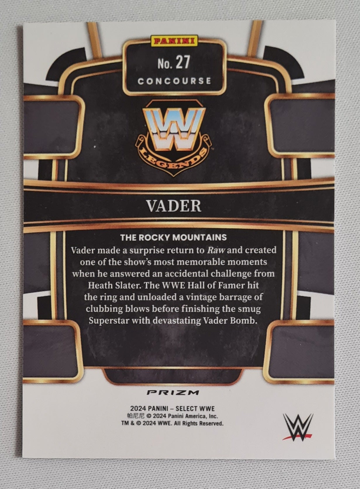 Vader - 2024 Panini Select Prizm WWE Wrestling Legends #27 Red/White/Blue Concourse
