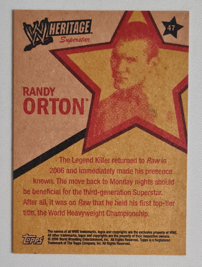 Randy Orton - 2006 Topps WWE Heritage Wrestling Superstar #47