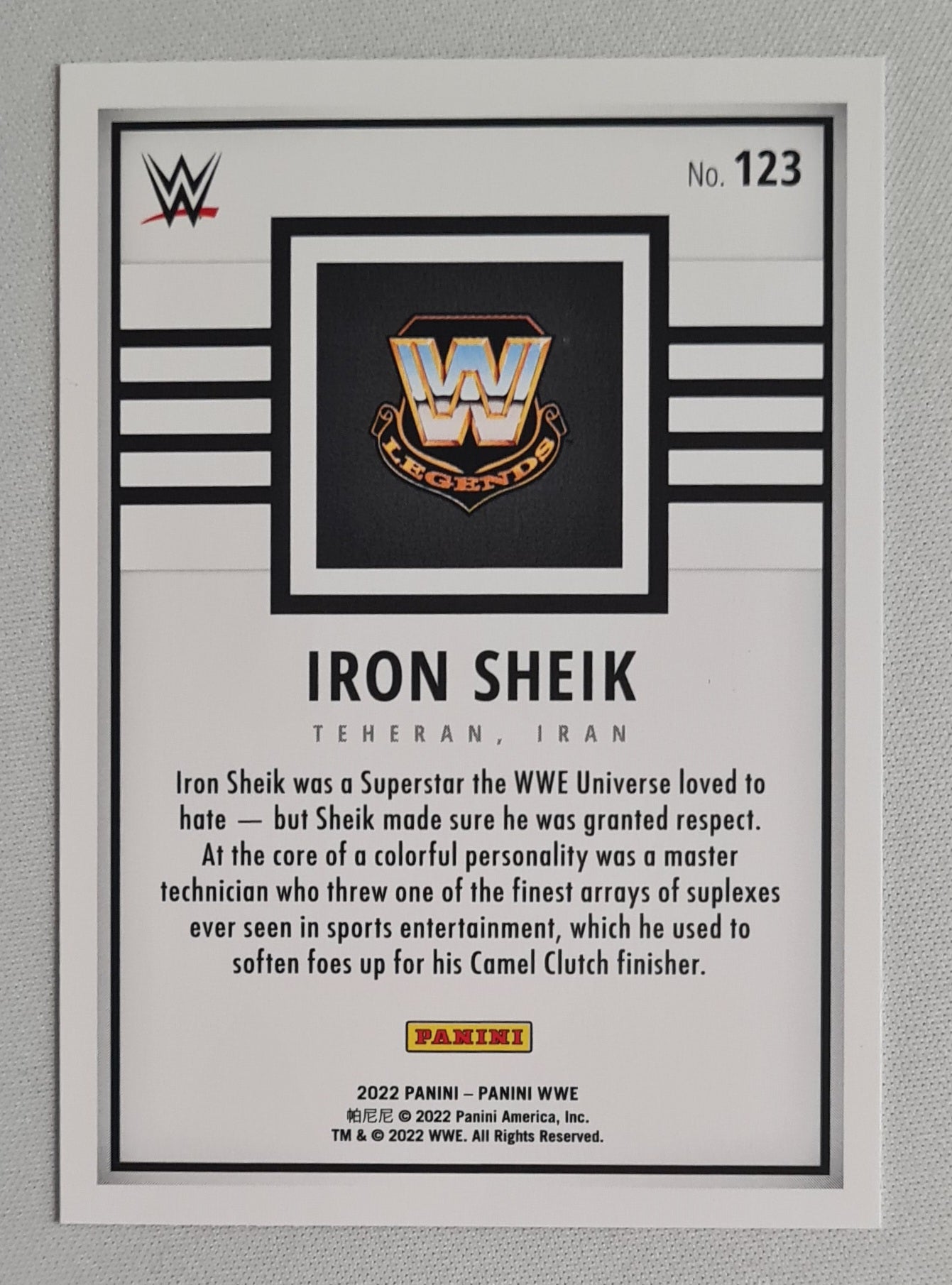 Iron Sheik - 2022 Panini WWE Wrestling Legends #123