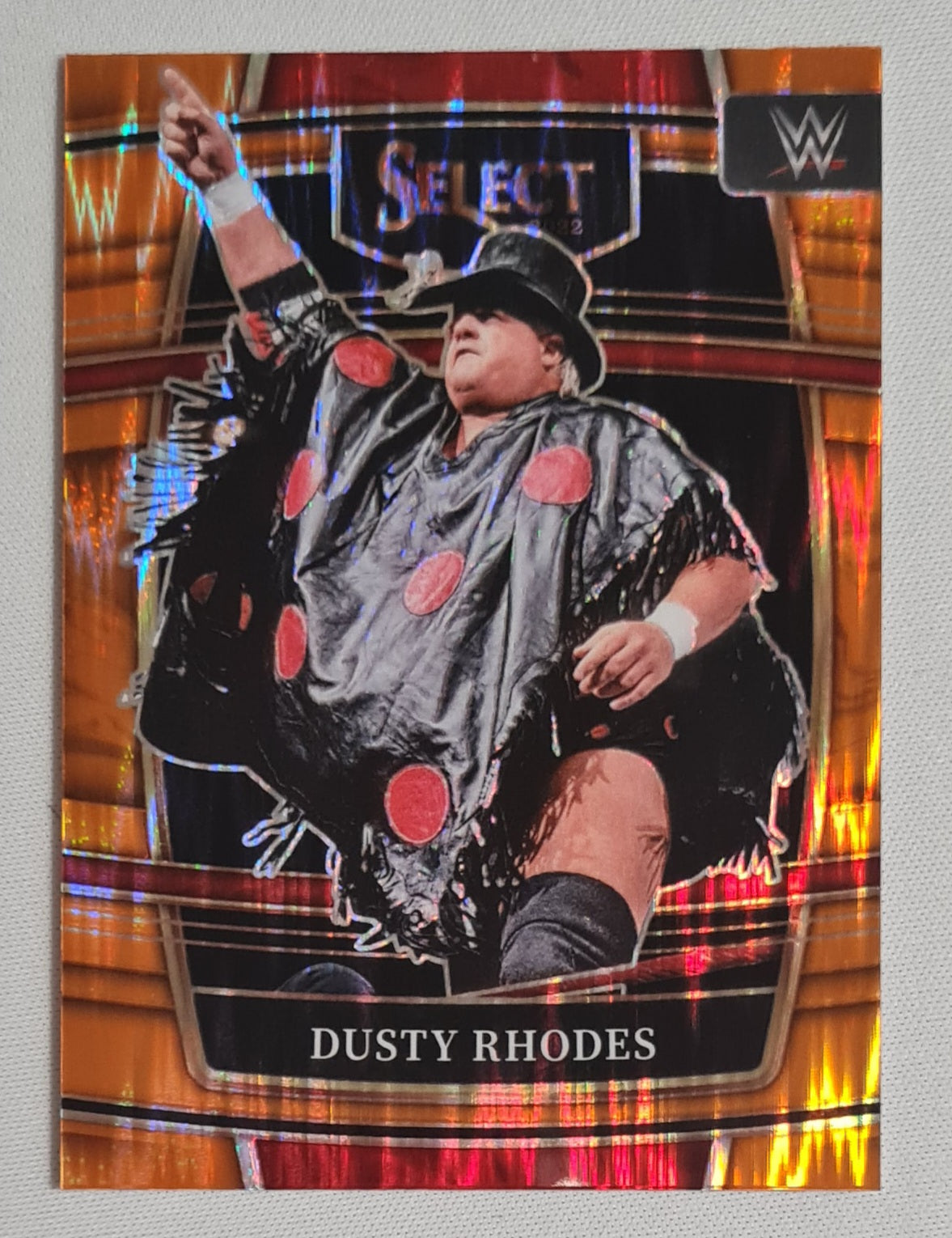 Dusty Rhodes - 2022 Panini Select Prizm WWE Wrestling Legends #47 Orange Concourse