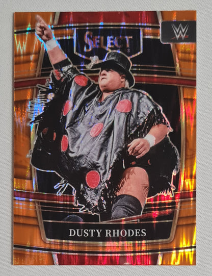 Dusty Rhodes - 2022 Panini Select Prizm WWE Wrestling Legends #47 Orange Concourse