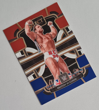British Bulldog - 2024 Panini Select WWE Wrestling #69 Red/White/Blue Prizm Concourse
