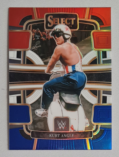 Kurt Angle - 2024 Panini Select WWE Wrestling #43 Red/White/Blue Prizm Concourse