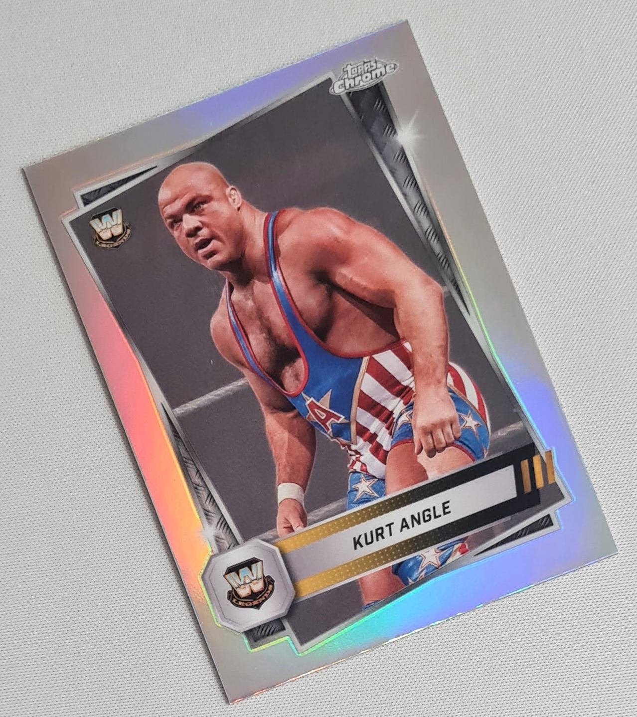 Kurt Angle - 2025 Topps Chrome WWE Wrestling Legends #8 Silver Refractor