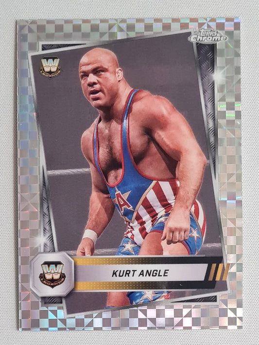 Kurt Angle - 2025 Topps Chrome WWE Wrestling Legends #8 checkerboard