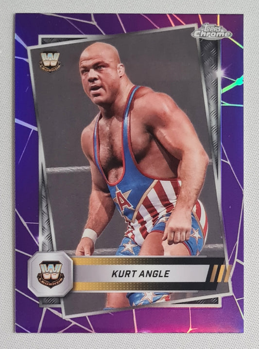 Kurt Angle - 2025 Topps Chrome WWE Wrestling Legends #8 Purple Refractor