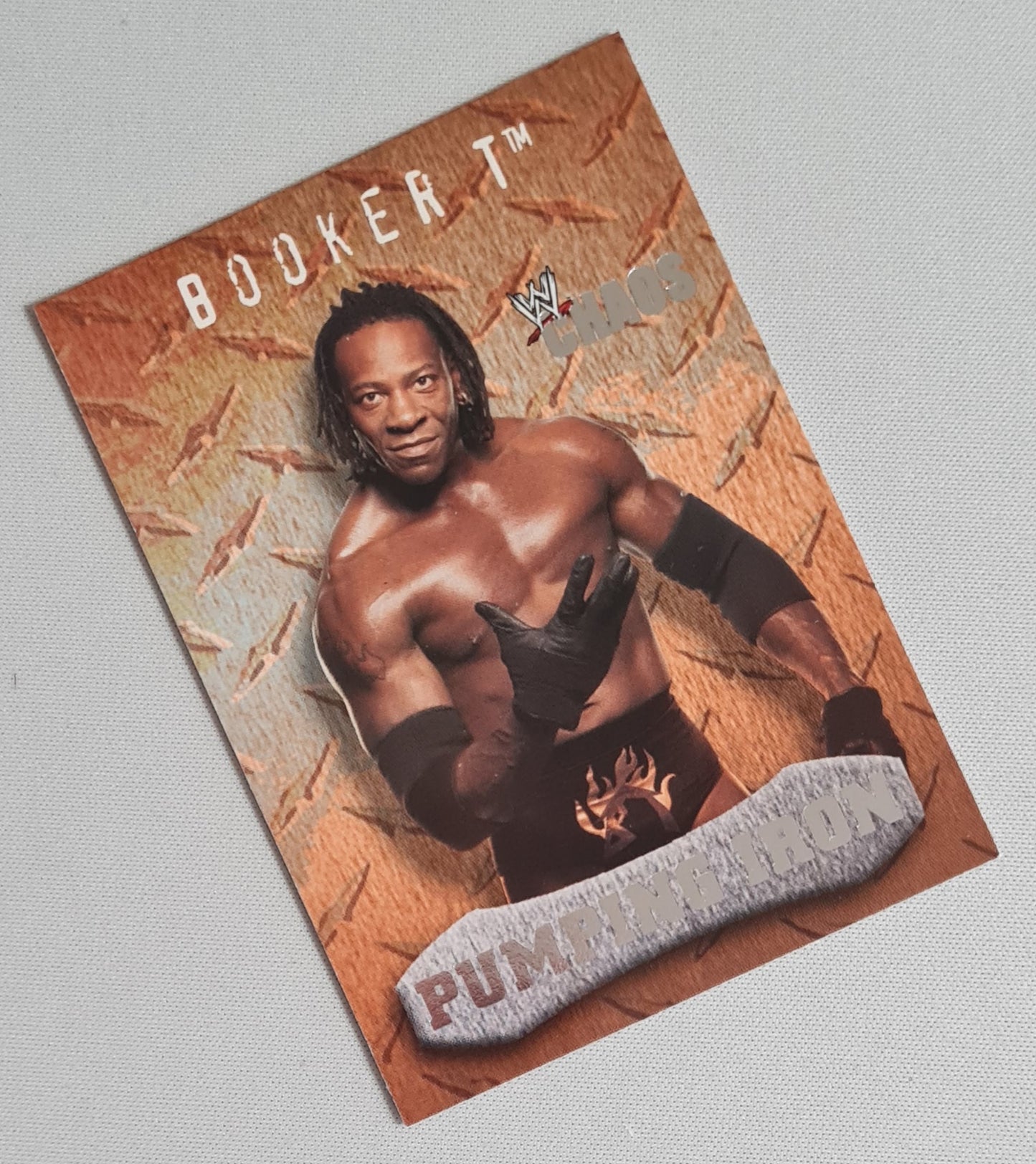 Booker T - 2004 Fleer WWE Wrestling Chaos - Pumping Iron - #93