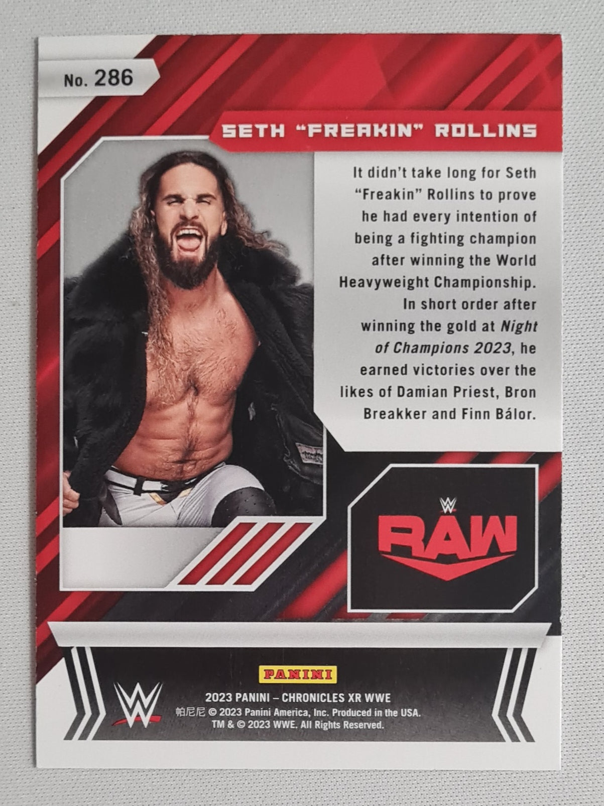 Seth "Freakin" Rollins - 2023 Panini Chronicles XR WWE Wrestling #286