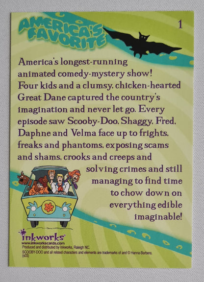 Scooby-Doo! - 2003 Inkworks Mysteries and Monsters Premium Trading Card #1
