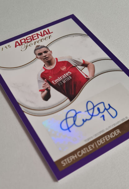 Steph Catley - 2024 Topps Certified Autograph Card Arsenal Forever #AW-SC Purple /15 Autograph