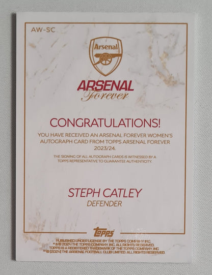 Steph Catley - 2024 Topps Certified Autograph Card Arsenal Forever #AW-SC Purple /15 Autograph