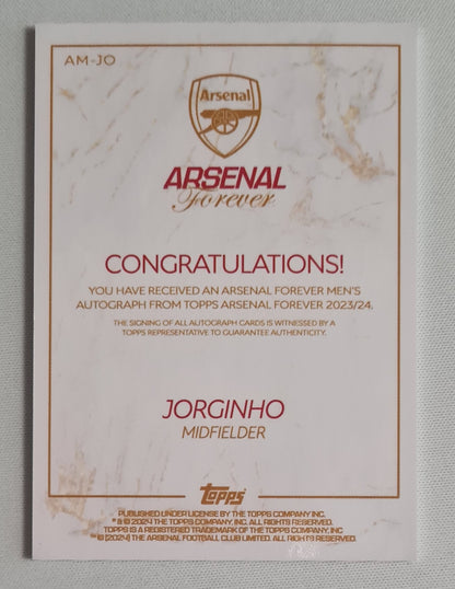 Jorginho - 2024 Topps Certified Autograph Card Arsenal Forever #AW-SC /Autograph