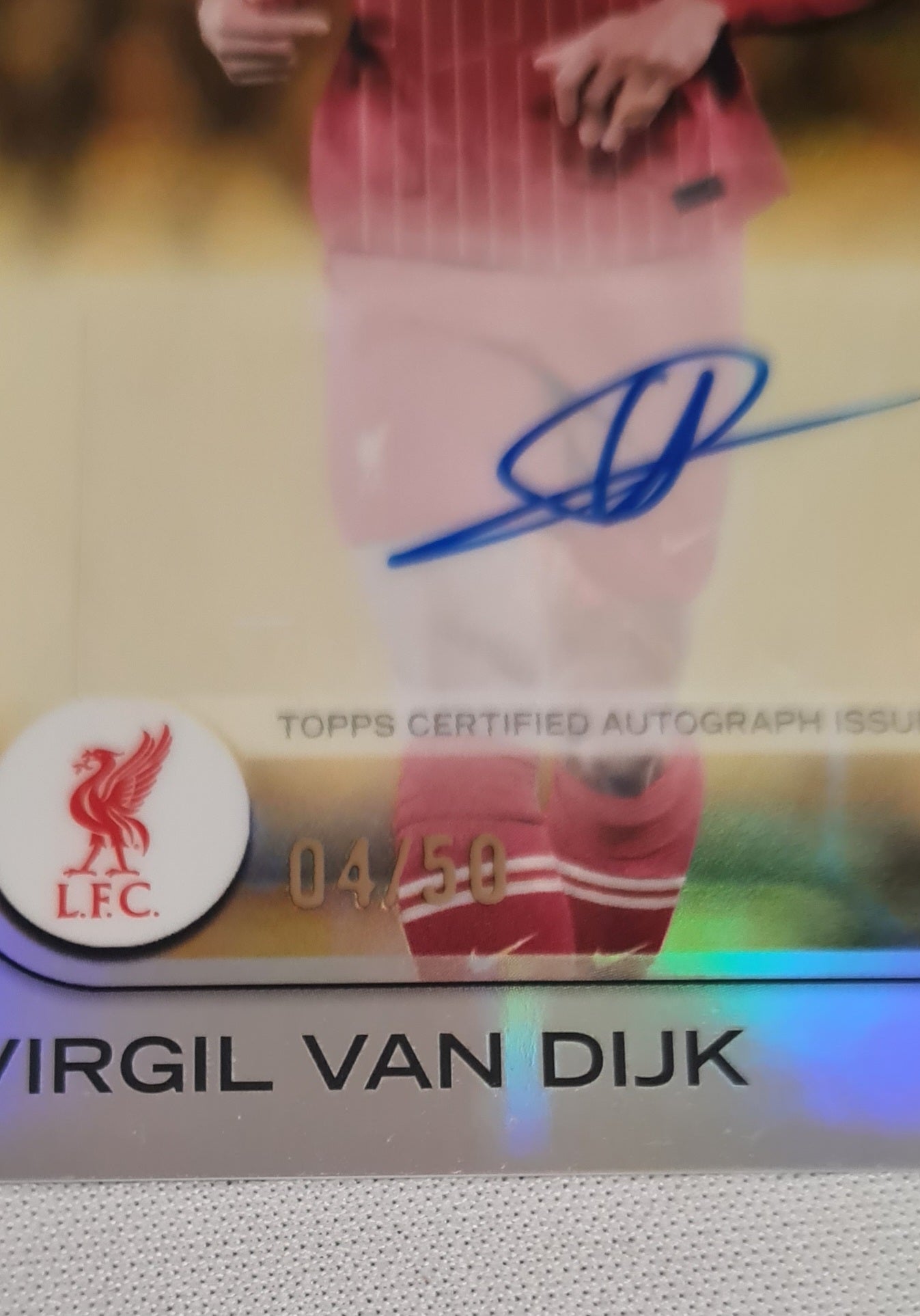 Virgil van Dijk - 2025 Topps Chrome UEFA Club Competition Liverpool FC #CA-VV Gold /50 Autograph