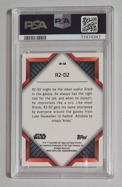 R2 D2 "Artoo" - 2023 Topps Chrome Star Wars Monkers #M10 PSA 9 MINT