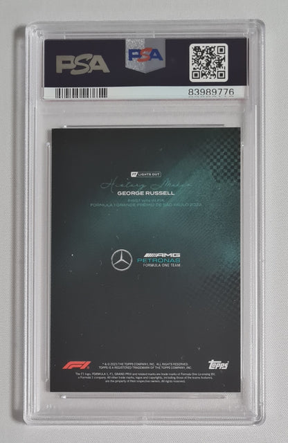 George Russell - 2022 Topps F1 Lights out - History Maker - /99 Teal PSA 10 GEM MT