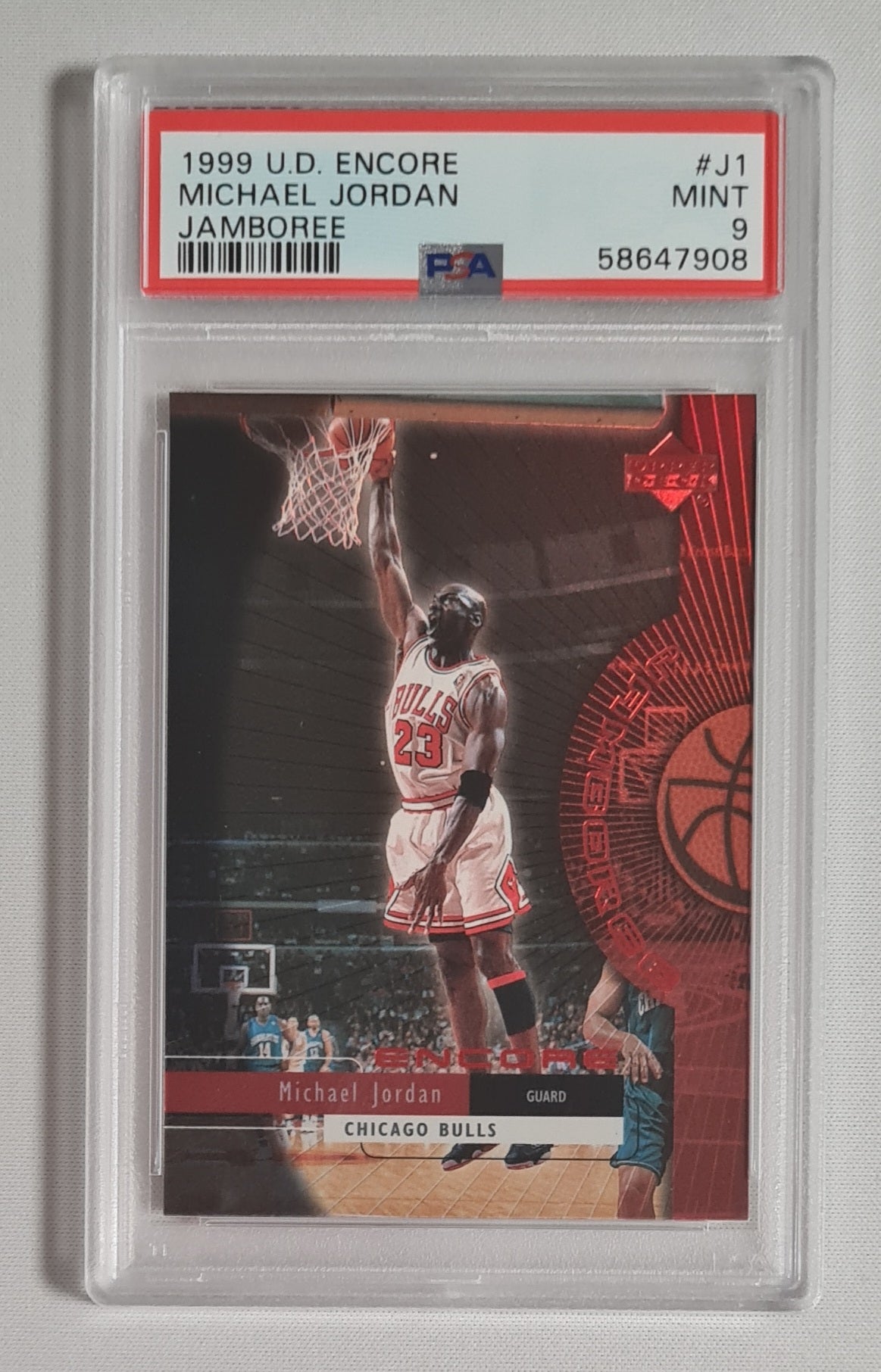 Michael Jordan - 1999 Upper Deck Basketball Chicago Bulls Jamboree Encore #J1 PSA 9 MINT