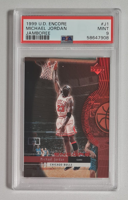 Michael Jordan - 1999 Upper Deck Basketball Chicago Bulls Jamboree Encore #J1 PSA 9 MINT