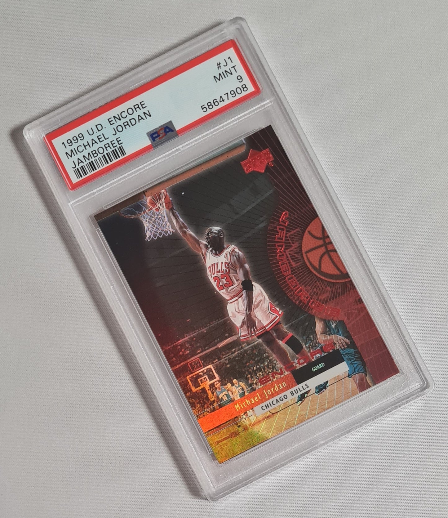 Michael Jordan - 1999 Upper Deck Basketball Chicago Bulls Jamboree Encore #J1 PSA 9 MINT