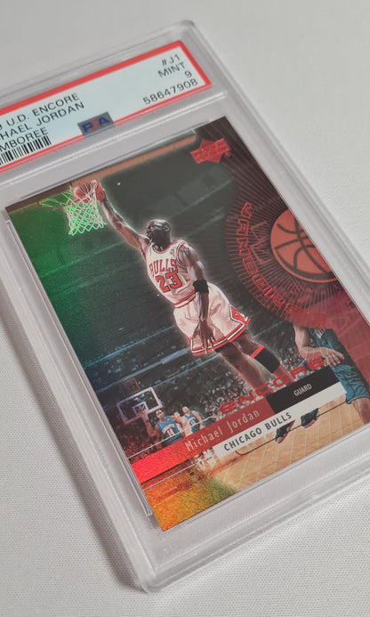 Michael Jordan - 1999 Upper Deck Basketball Chicago Bulls Jamboree Encore #J1 PSA 9 MINT