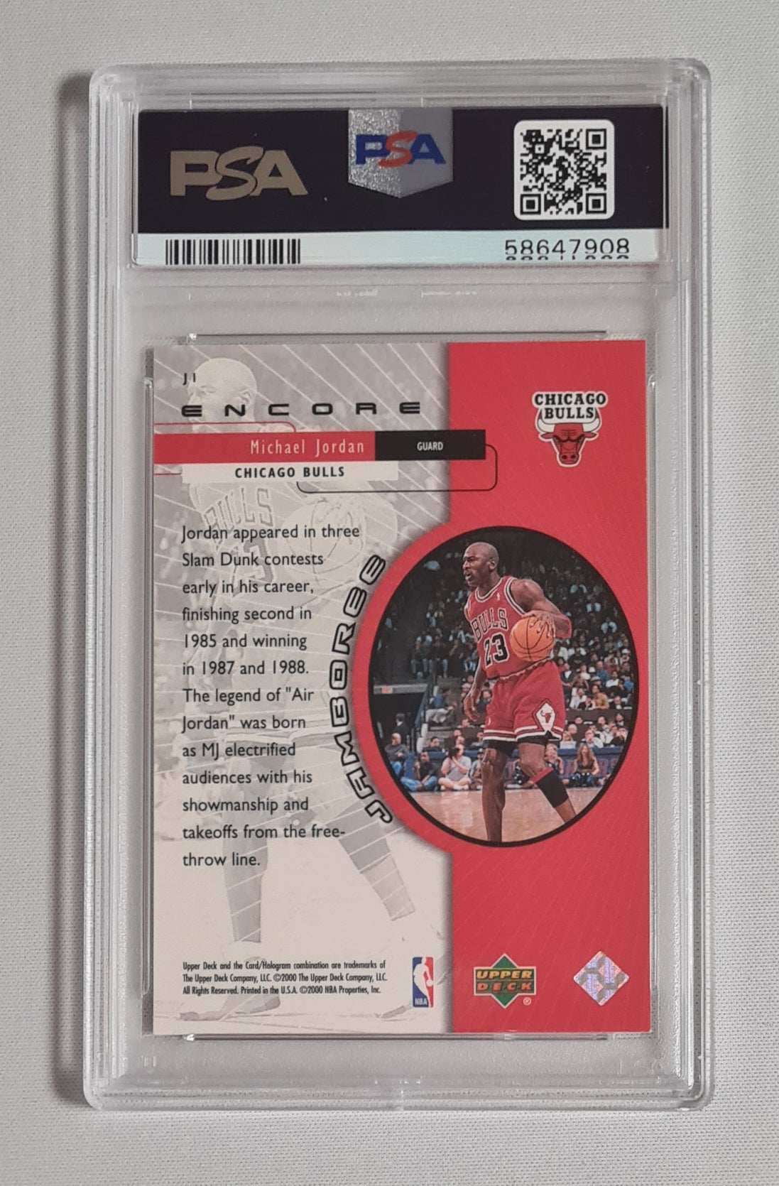 Michael Jordan - 1999 Upper Deck Basketball Chicago Bulls Jamboree Encore #J1 PSA 9 MINT