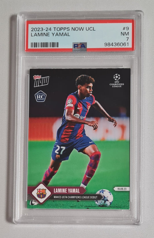 Lamine Yamal - 2023/24 Topps Now UCL (RC) FC Barcelona #9 PSA 7 NM