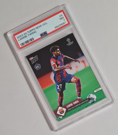 Lamine Yamal - 2023/24 Topps Now UCL (RC) FC Barcelona #9 PSA 7 NM