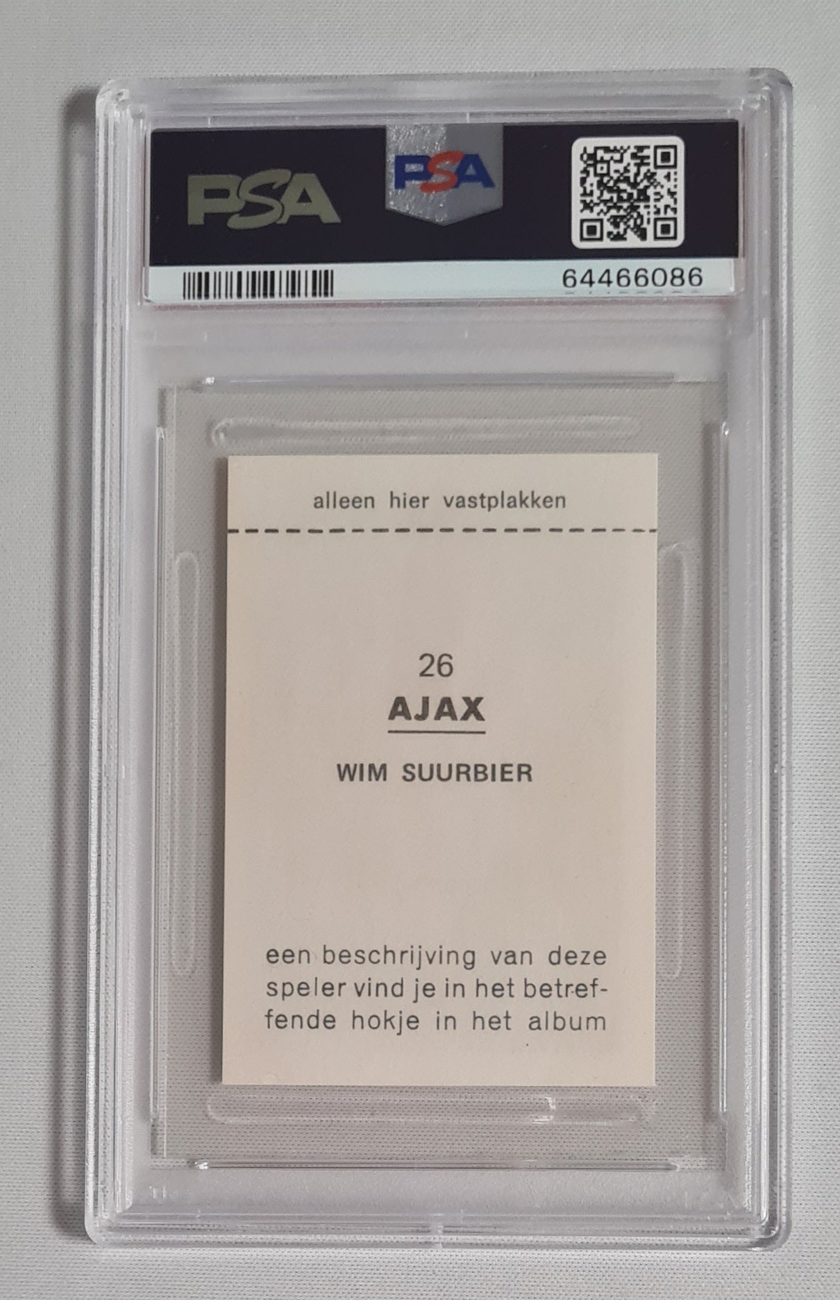 Wim Suurbier - 1970/71 Vanderhout Voetbalsterren in Aktie (NED) AFC Ajax #28 PSA 7 NM