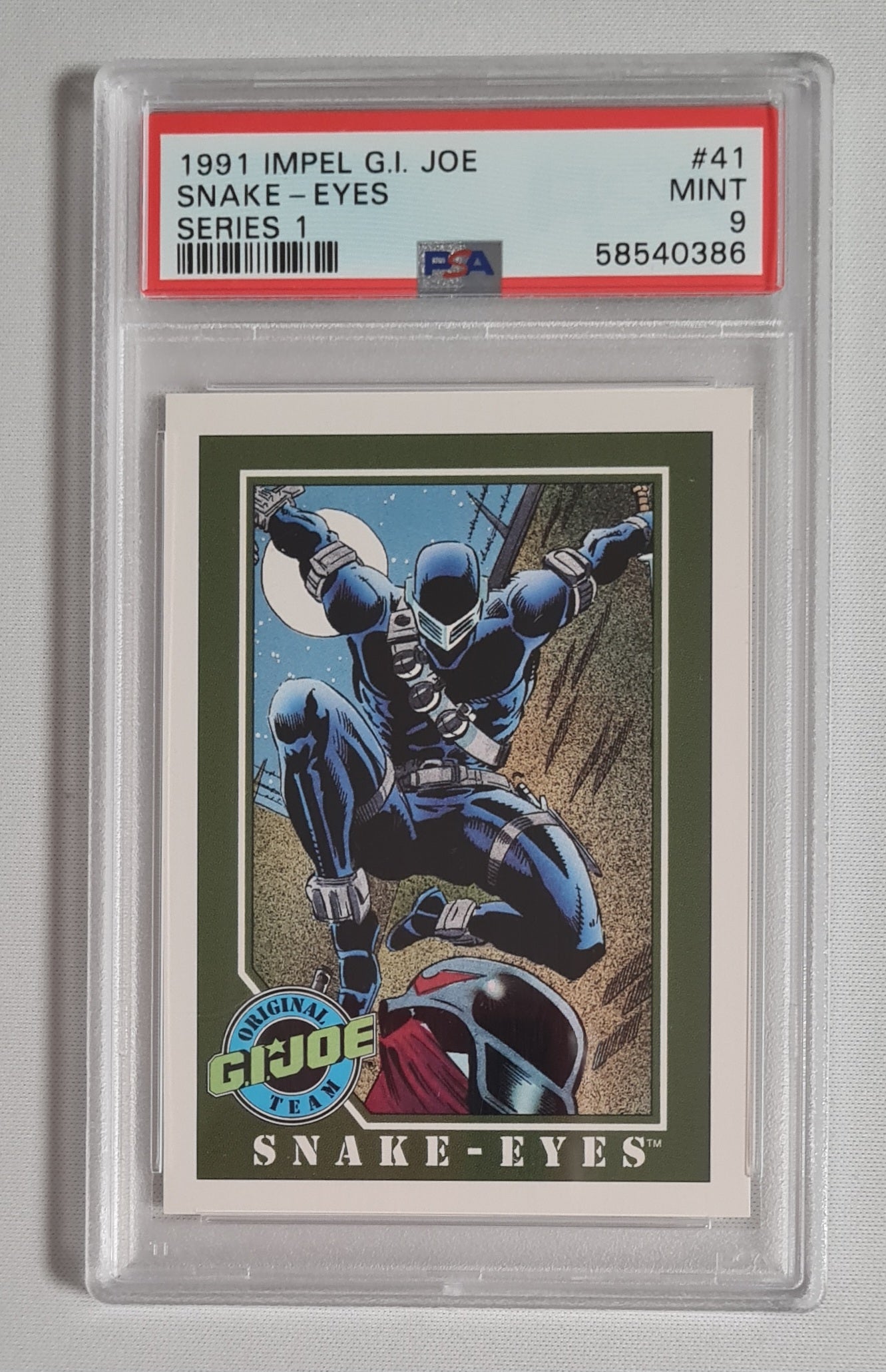 Snake-Eyes - 1991 Impel G.I. Joe Serie 1 #41 PSA 9 MINT