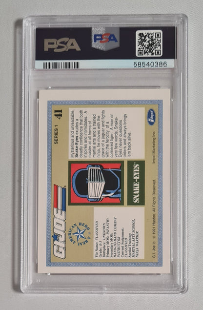 Snake-Eyes - 1991 Impel G.I. Joe Serie 1 #41 PSA 9 MINT