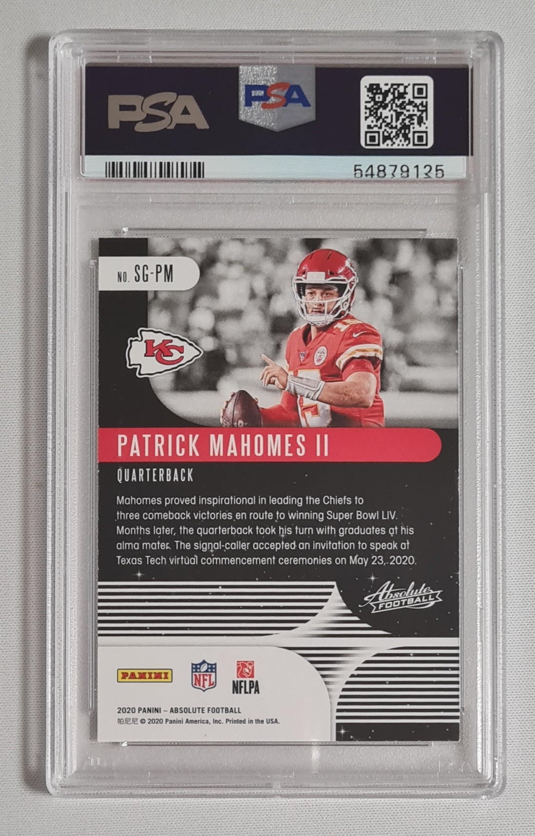 Patrick Mahomes II - 2020 Panini Absolute Star Gazing #SGPM PSA 10 GEM MT