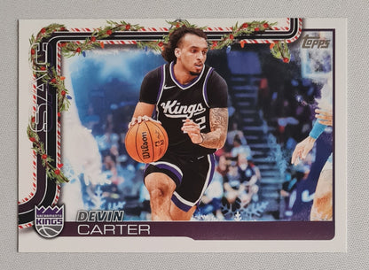 Devin Carter - 2025 Topps Holiday NBA Basketball Set Sacramento Kings #H132