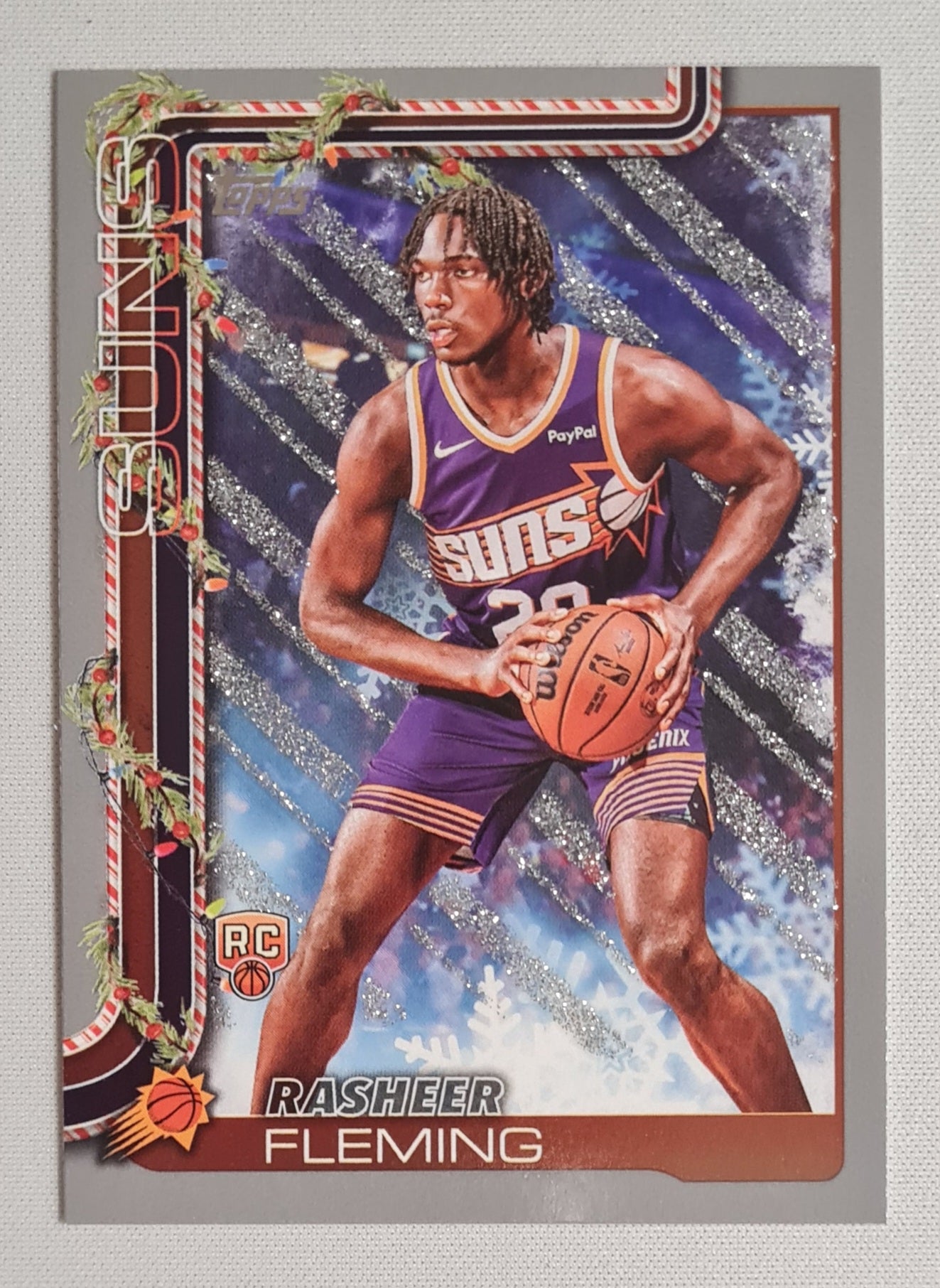 Rasheer Fleming - 2025 Topps Holiday Snowflake Glitter - NBA Basketball Phoenix Suns (RC) #H191
