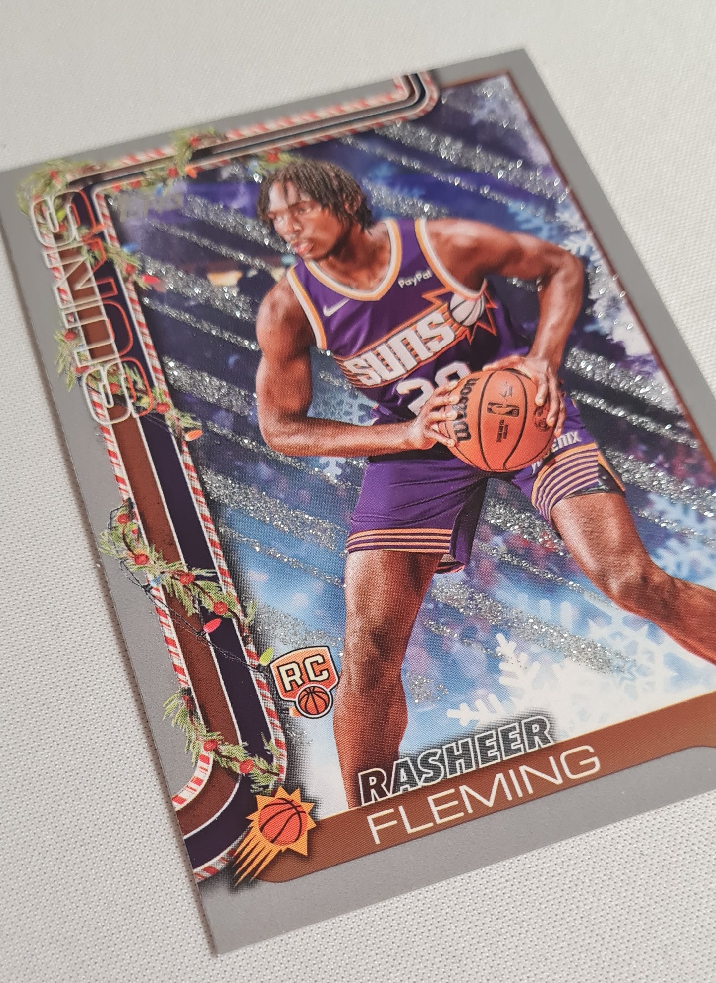 Rasheer Fleming - 2025 Topps Holiday Snowflake Glitter - NBA Basketball Phoenix Suns (RC) #H191