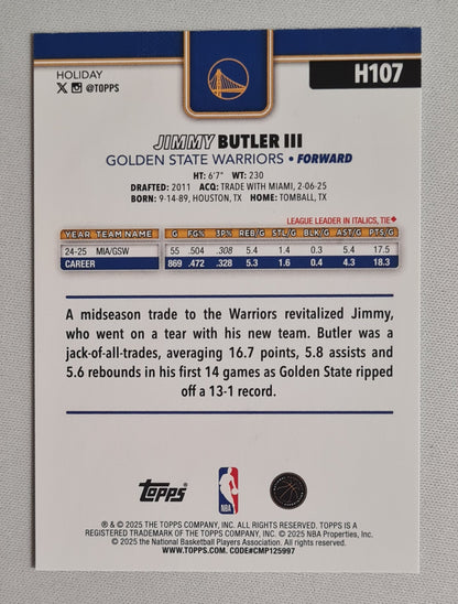 Jimmy Butler III - 2025 Topps Holiday Snowflake Glitter - NBA Basketball Denver Nuggets #H107