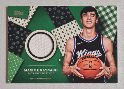 Maxime Raynaud - 2025 Topps Holiday Relic Card Mega Basketball NBA Sacramento Kings #HR-37 /Patch