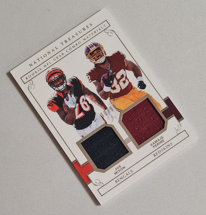 Joe Mixon & Samaje Perine - 2017 Panini National Treasure Football NFL #2 /dual Patch - Player Worn!
